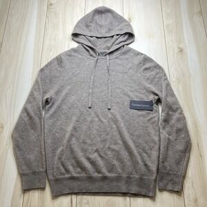 Christian Lacroix NEW 100% 2-Ply Cashmere Hoodie Brown Sweater Mens Size Medium